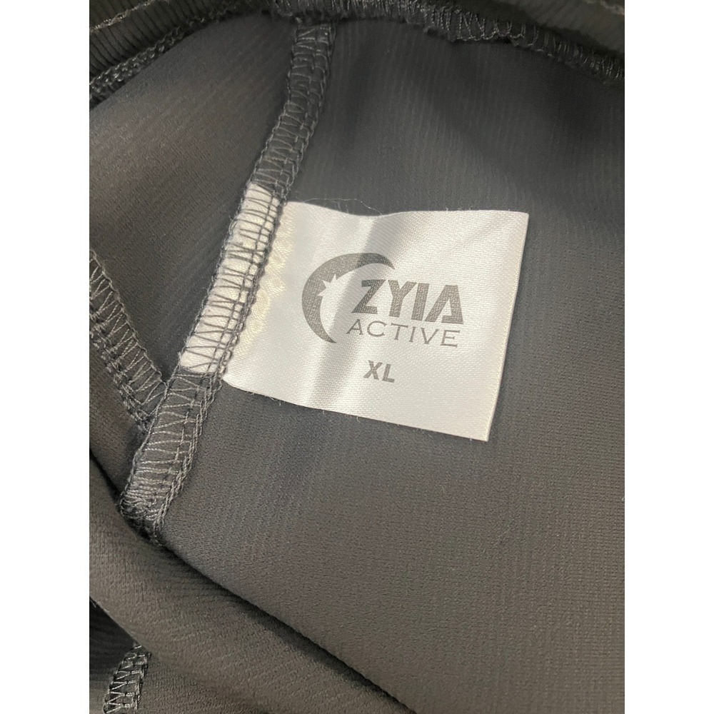 Zyia Active Peak Zipper Joggers XL Dark Charcoal Grey Athletic Pants Stretch - Picture 5 of 6